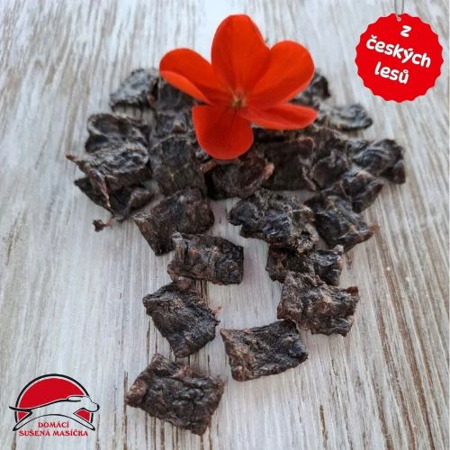 Domácí sušené Flíčky srnčí (100g) cca 250 Ks