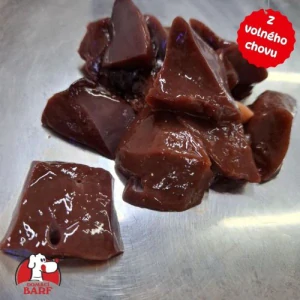 Farmářská játra z mladého býka– krájené kousky (500g)