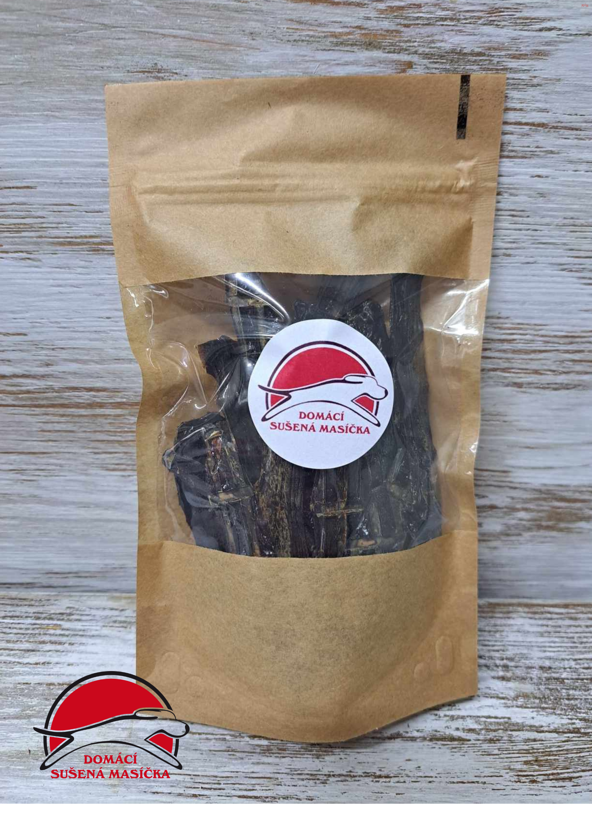 Domácí sušené hranolky z vepřových jatýrek se šantou kočičí (40g)
